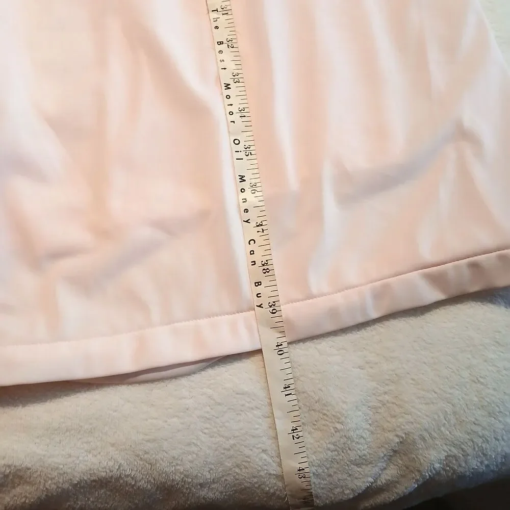 Vtg Shadowline Pink Nightgown & Robe Women’s Embroidery Trim Floral Nylon Size L